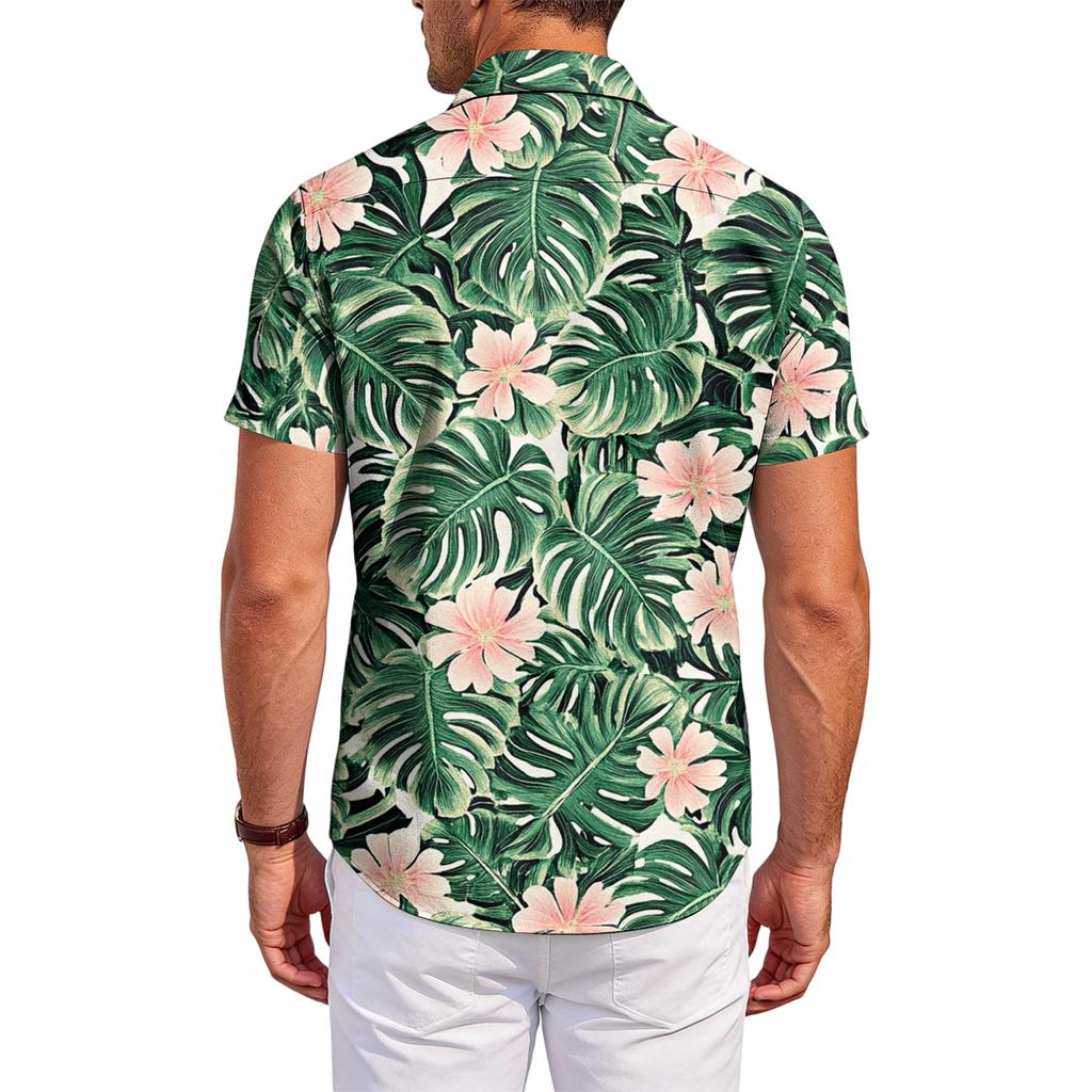 Men's Casual Fashion Printed Short-Sleeve Shirt