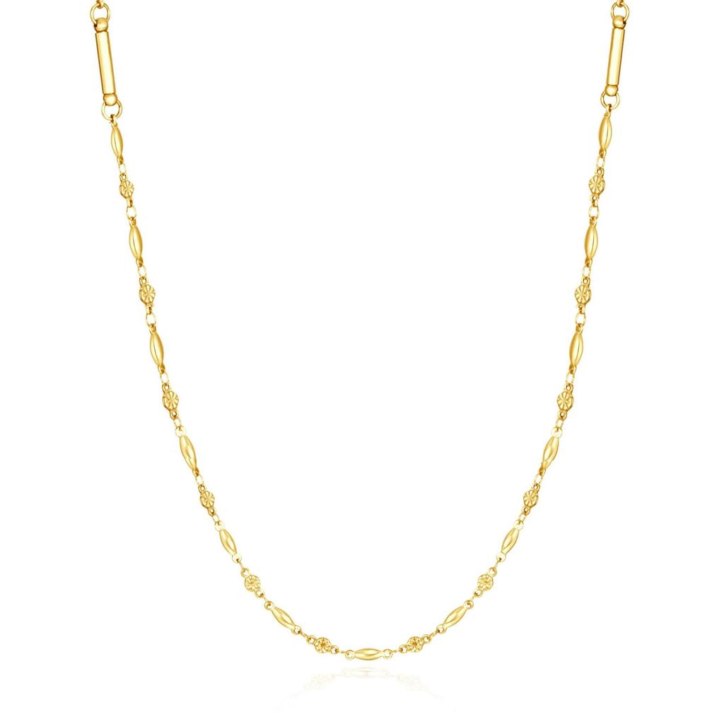 MAYA&CANA Women's Stylish Magnetic Necklace, 200mt, Two Magnetic Strips, Surgical Stainless Steel Necklace, 45cm Chain, Gift Box Included (Gold)