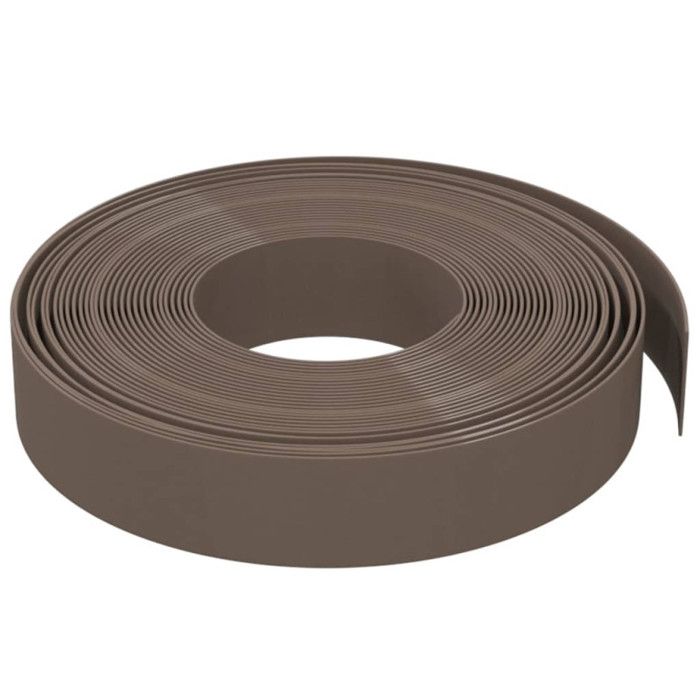 VidaXL Garden Edging 5 Pcs Brown 10 M 10 Cm Polyethylene 3155439