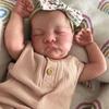 19 Inches Lifelike Reborn Baby Doll Levi with Closed Eyes Soft Cloth Body Sweet Asleep Simulation Doll Handmade 3D High Color Painted Newborn Dolls