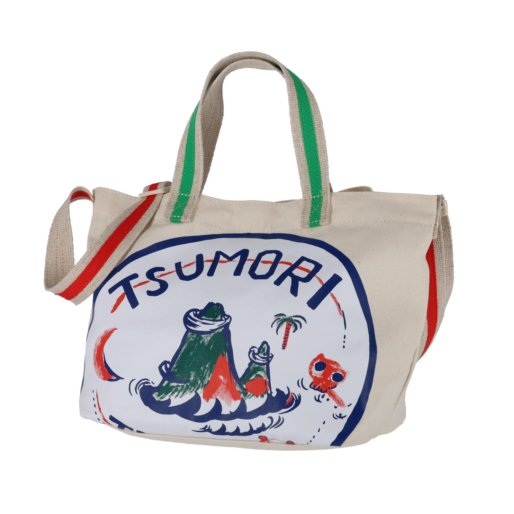 

Сумка-тоут Tsumori Chisato Treasure Island, 2-в-1, маленькая, бежевая
