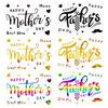 Mothers Day Balloon Stickers Fathers Day Letters Decals for Big Clear Balloons Paster DIY Scrapbooking Decals Decoration