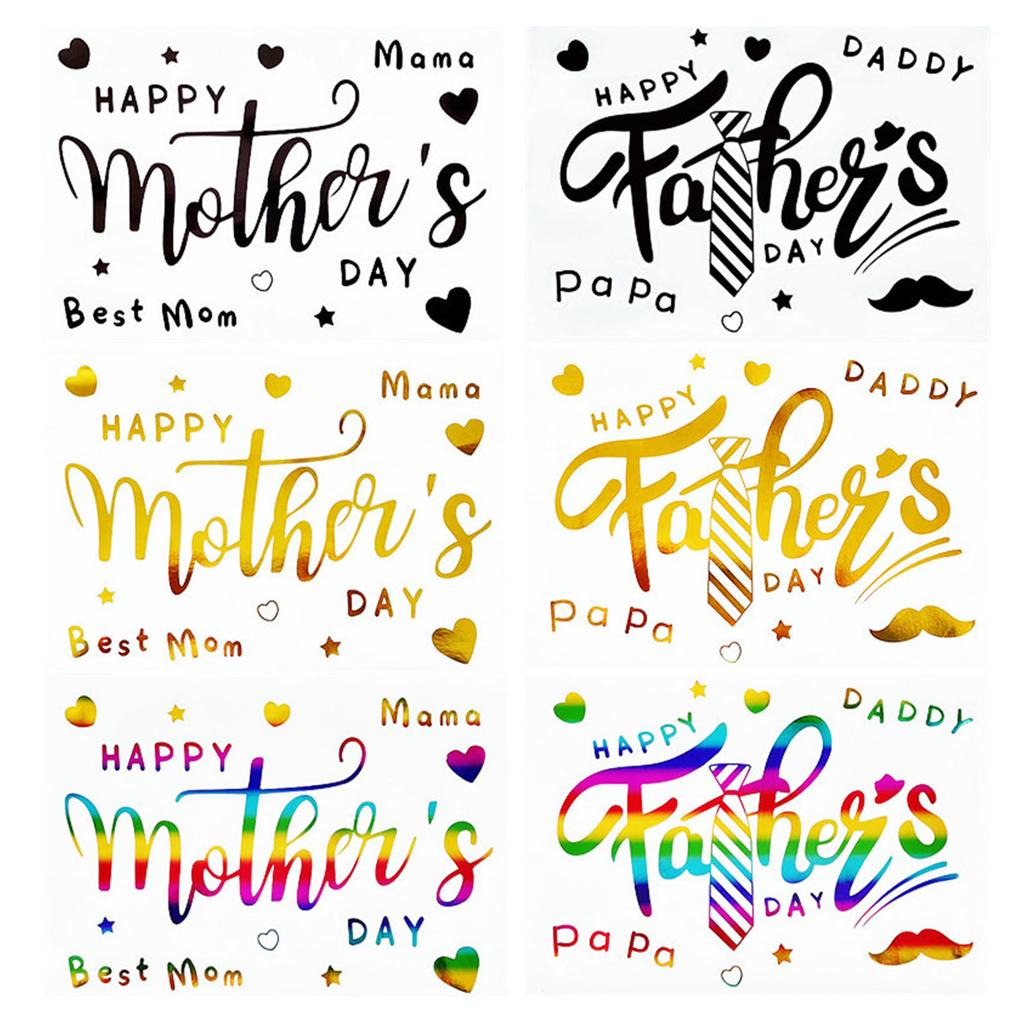 Mothers Day Balloon Stickers Fathers Day Letters Decals for Big Clear Balloons Paster DIY Scrapbooking Decals Decoration