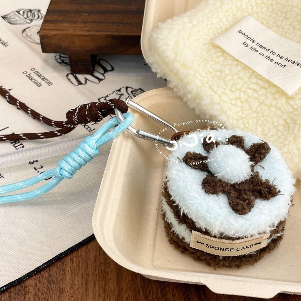 Cute Plush Cupcake Coffee Dessert Phone Chain Lanyard Charm Strap Cake Keychain Pendant Car Key Decor For IPhone For Samsung