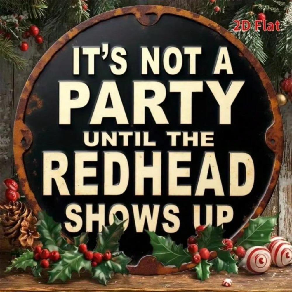 Vintage Iron Tin Sign Redhead Party Theme Wall Decor for Home Bar Club