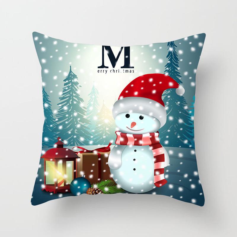 New Santa Claus Snowman Pillow Case Festive Home Decoration Pillow Cushion Case