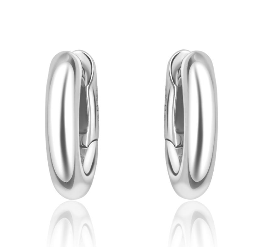 Sparkling Pearl Heart Hoop Earrings 925 Silver Bat Ghost Halloween Earrings Luxury Women Fine Jewelry Gift