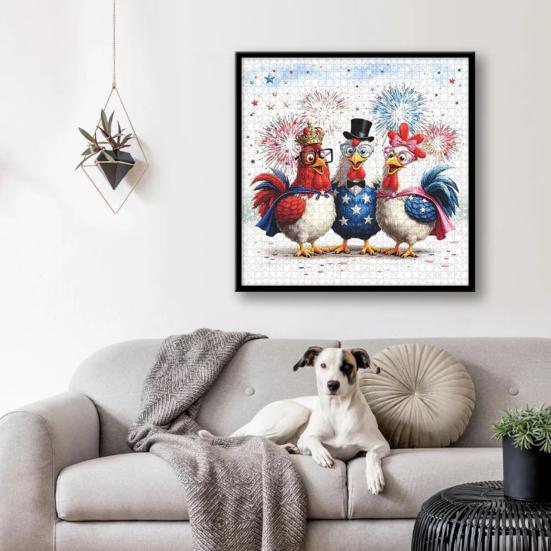 1000Pcs/Set Cheerful Chicken Jigsaw Family Puzzle Educational Paper Puzzle Challenge Game Puzzle Chick Toy Holiday Home