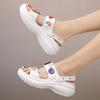 Summer Women Sandals Korean Wedge Platform Casual High Heels Ladies Shoes Outdoor Beach Peep Toe Sandalias De Mujer 2025