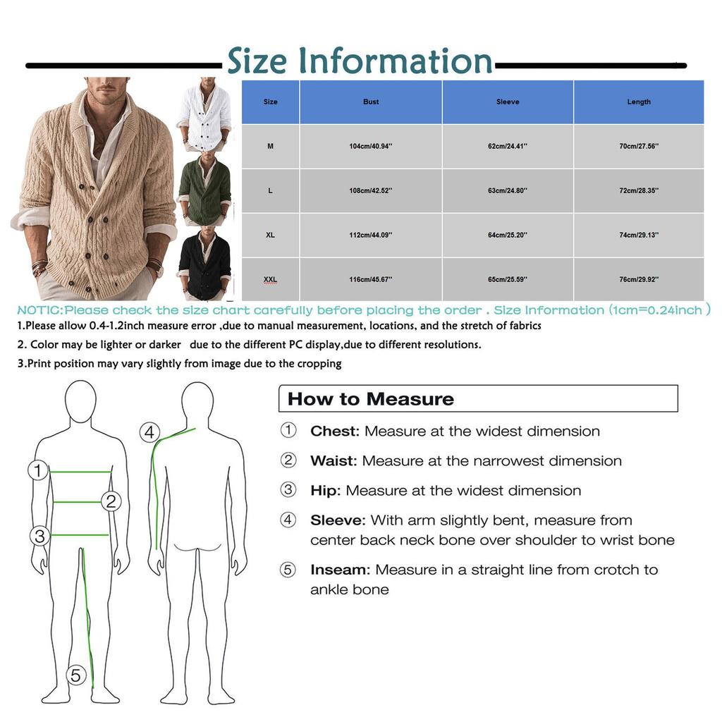 And Winter Men's Fashion Loose Cardigan Warm Lapel Hooded Jacket Sweater Knitted Coat