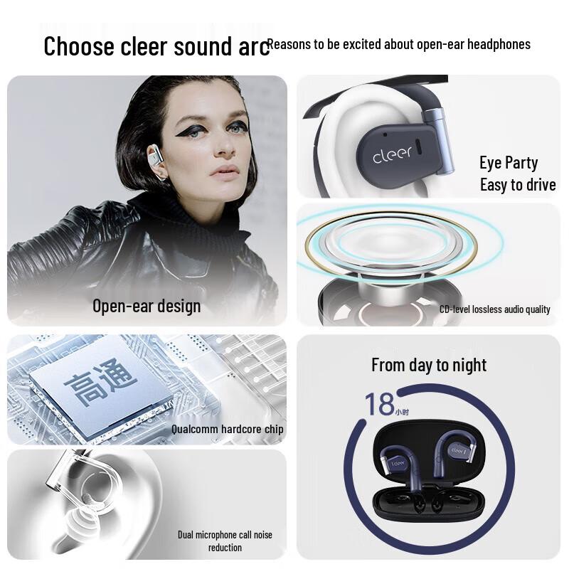 Cleer ARC 1st Gen Open-Ear Bluetooth Sport Headphones