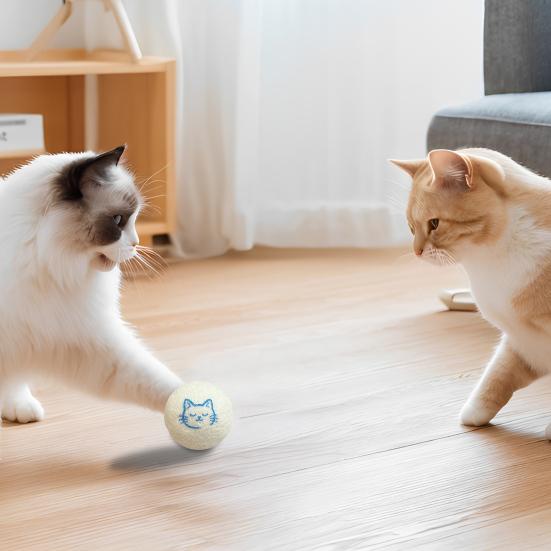 Cat Toy Balls Quiet Play Kitten Ball Toys Cat Kicker