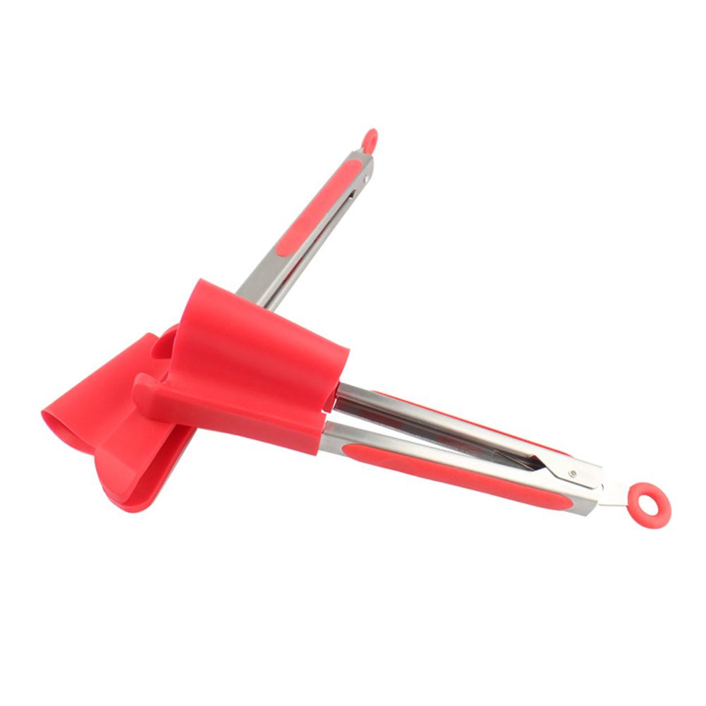 One-piece Silicone Food Tong High Temperature Resistant Food Clamp Kitchen Utensil