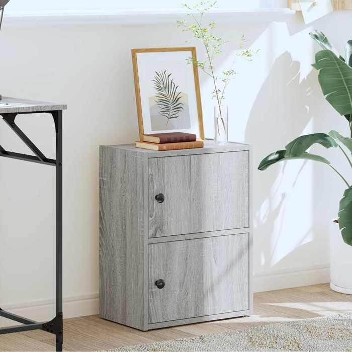 VidaXL Bookcase Sonoma Grey 40x24x52 Cm Engineered Wood, Bookshelf, Storage Rack, Book Holder, 860360