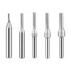 Woodworking Tool 1/4inch Shank Wood Milling Cutter Steel End Mill Engraving Bit Straight Slot Cutter Accessories