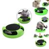 Vibrant Green Cat Toys Interactive With Running Mice And Handy Scratching Pad