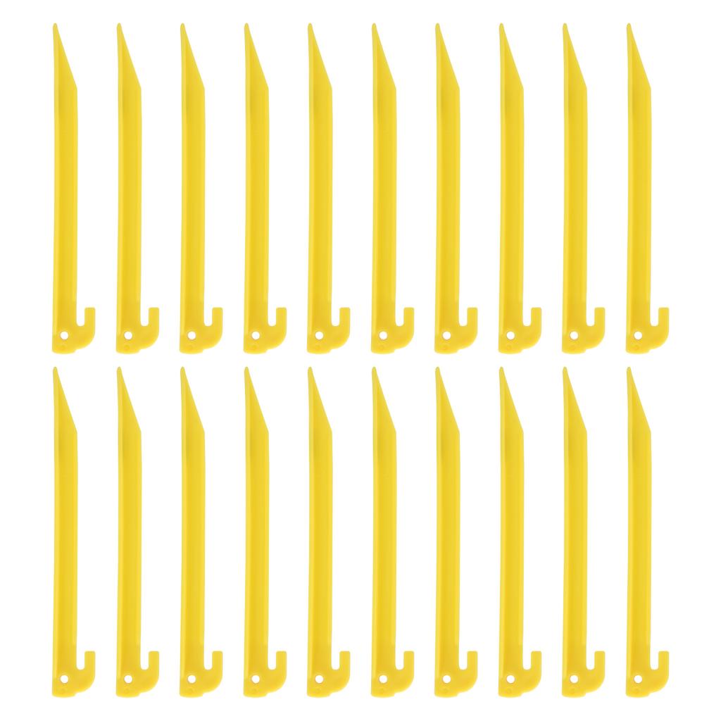 20pcs 9   Heavy Duty Plastic Camping Awning Tent Pegs Portable Canopy Sand Ground Stakes