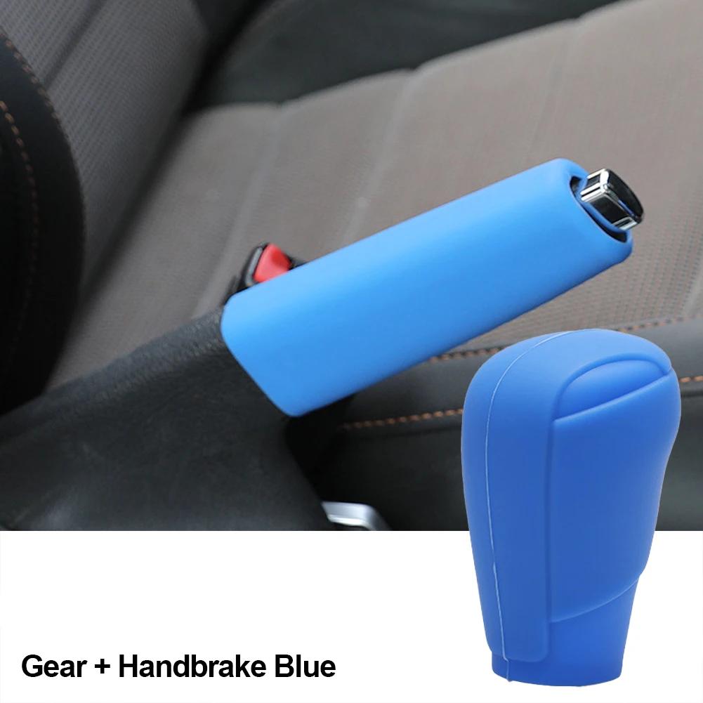 Silicone Car Case Gear Head Shift Collars Shift Knob Grips Cover Handbrake Decor Car Accessories for Mazda3 Axela CX4 CX5 CX8