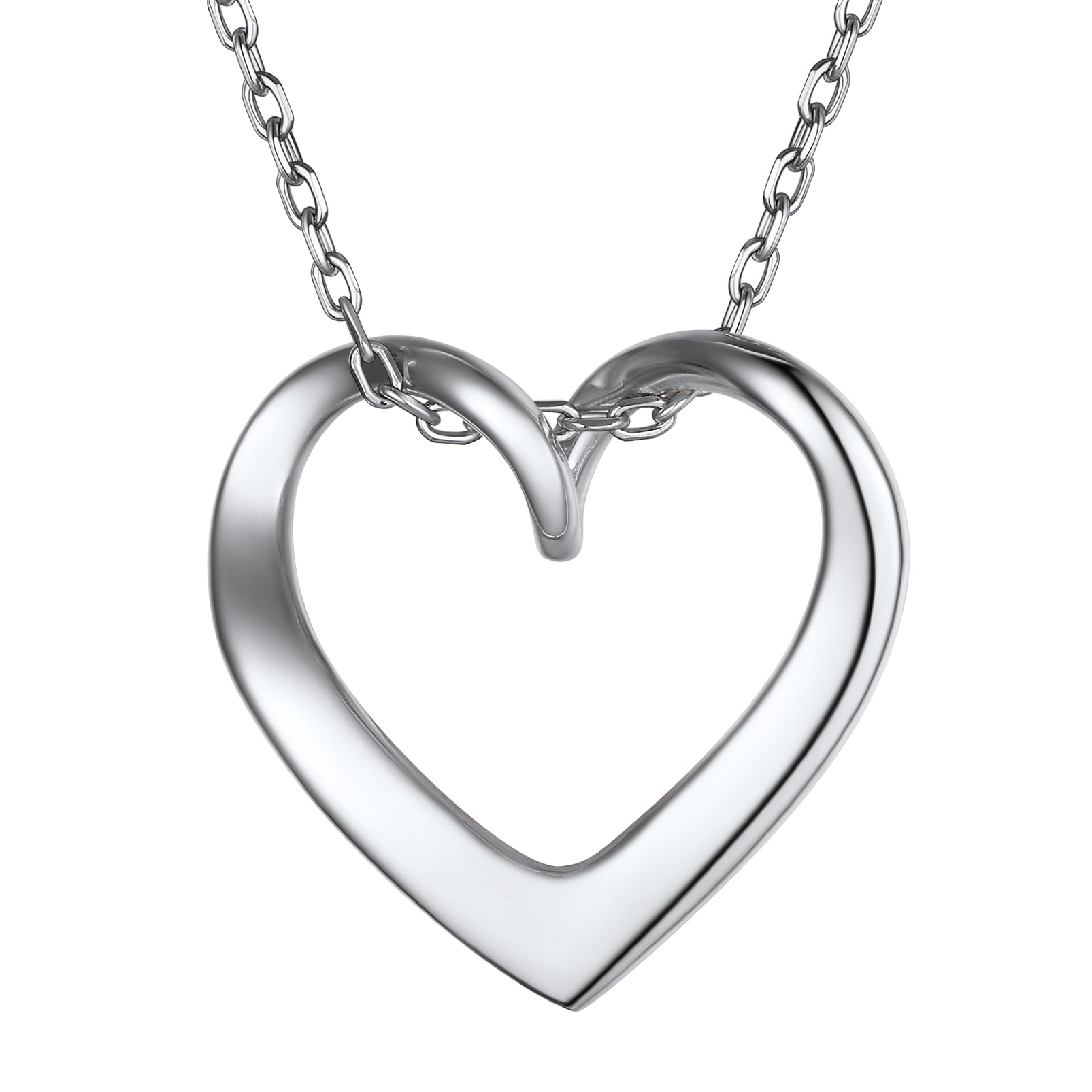 

Ожерелье Открытое сердце для серебряного аксессуара [Suplight] Женское, 925 проба, Милое, Простое, Всегда в тренде