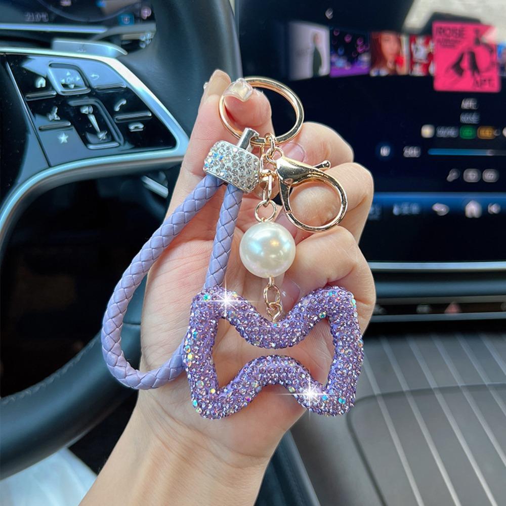 Hollow Out Design Leather Rope Keychain Simple Style Car Key Pendant  Personal Accessories