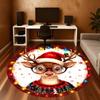 1PC reindeer sweater Office Round Area Rug, Under Office Chairs Bedroom Living Room Home Decor,Carpet for Office, -1110207