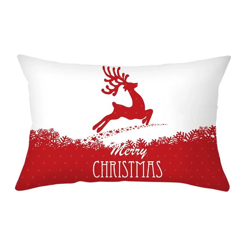 Christmas Cushion Cover Red Pillowcase Sofa Decoration Pillow Home Decor