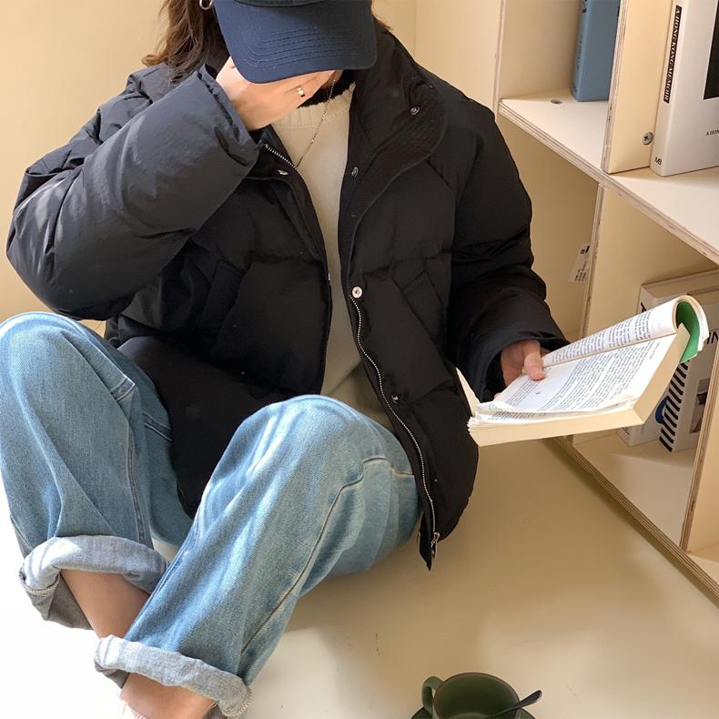 Jachetă de puf Jachetă de iarnă pentru damă Jachetă de puf de rață albă Jachetă scurtă de pâine pentru femei