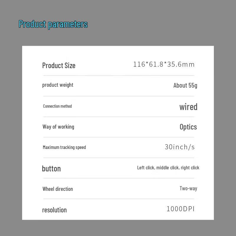 Rapoo N100 Wired Mouse