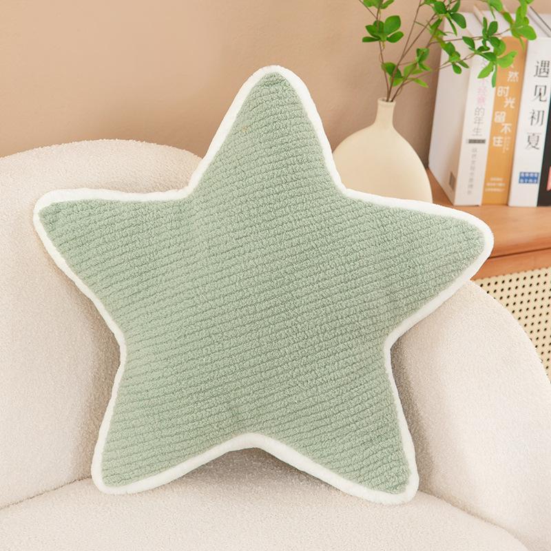 

Nordic five-pointed star throw pillow sofa cushion plush toy star seat cushion home ornament 40 cm (0.2kg) зелёный