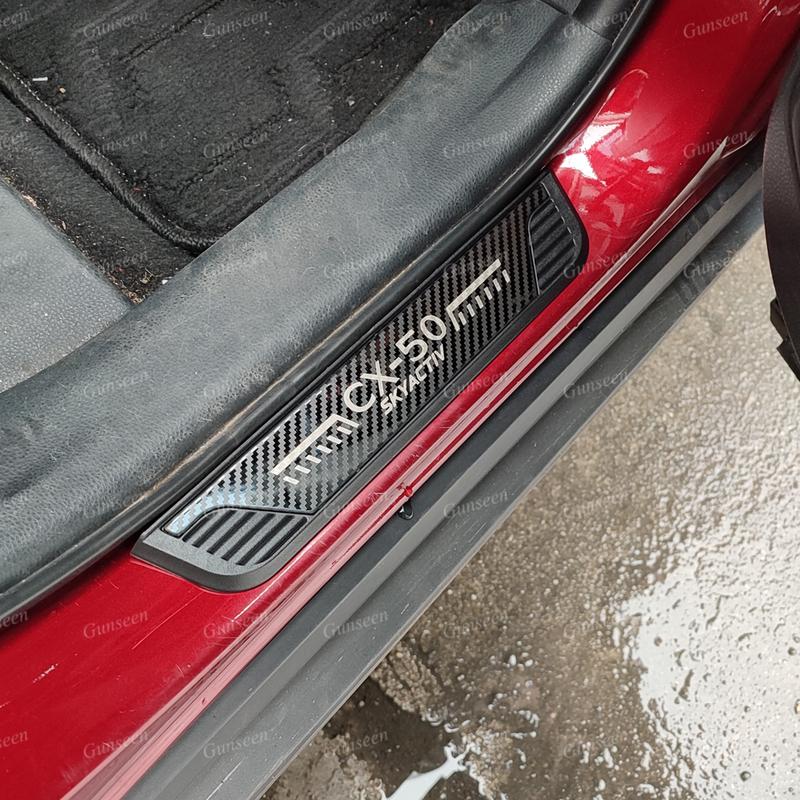 For Mazda CX50  Car Accessories Door Sill Protector Auto Threshold Scuff Plate Stickers Steel Pedal Trim Styling  2024