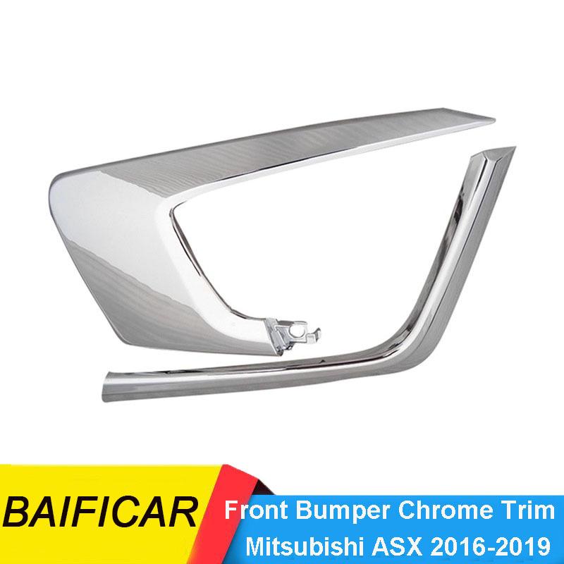 New 1PCS Front Bumper Chrome Trim Molding Headlight Strip 6407A171 6407A172 6407A169 6407A170 For Mitsubishi ASX 2016- Right Upper -Brand