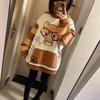 Fleecegefüttertes Kawaii Sweatshirt - Soft Girl Otaku Stil mit Rilakkuma Brillen Design
