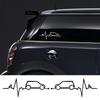 Car Window Sticker For MINI Cooper S One JCW F56 F55 F60 R56 R60 F54 Heartbeat Decor Decal Vinyl Film Auto Tuning Accessories