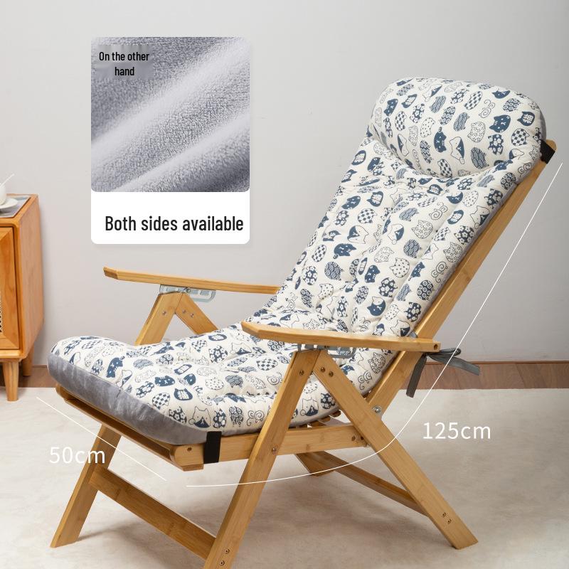 Winter Lounge Chair Cushion: Thick, Soft Seat & Backrest Support for Extended Sitting