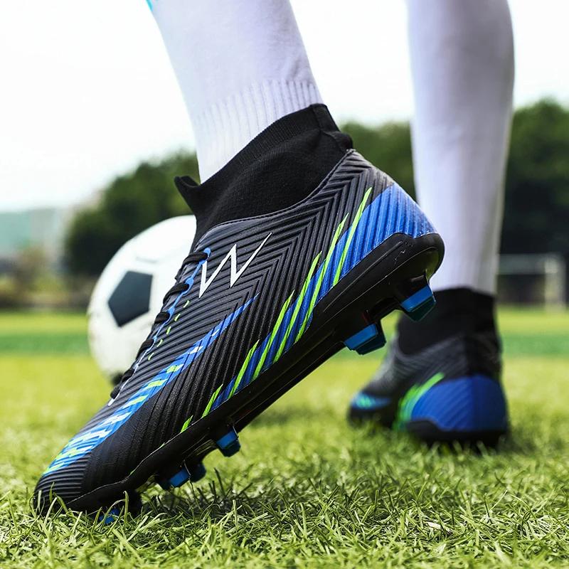 Men Original Soccer Shoes Football Shoes Society Outdoor Sports Sneaker Studded Training Top Quality Long Spikes Football Shoes