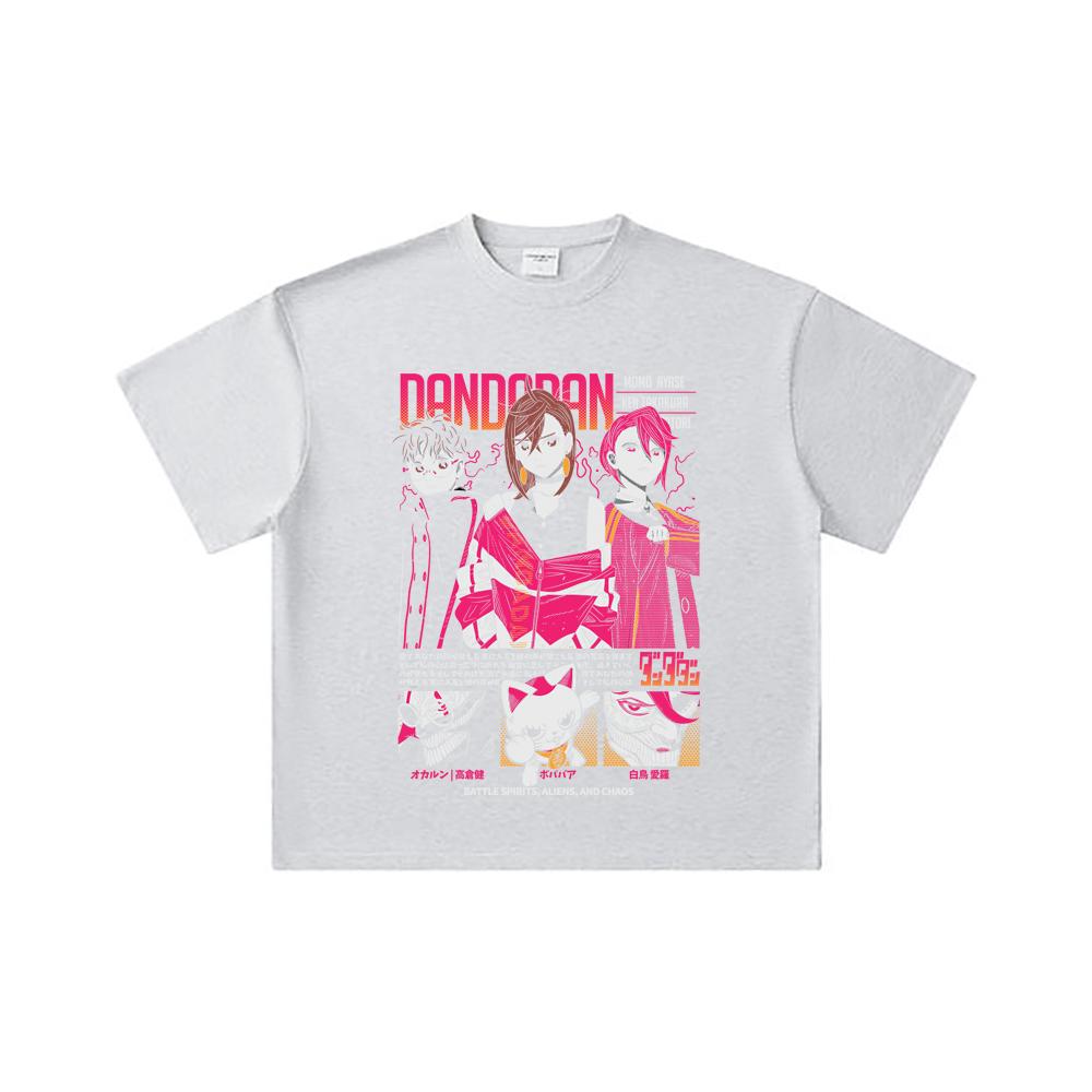 260 GSM Double Yarn 32 Count 100% Cotton Dandadan V14 Print Unisex Heavy Cotton T Shirt