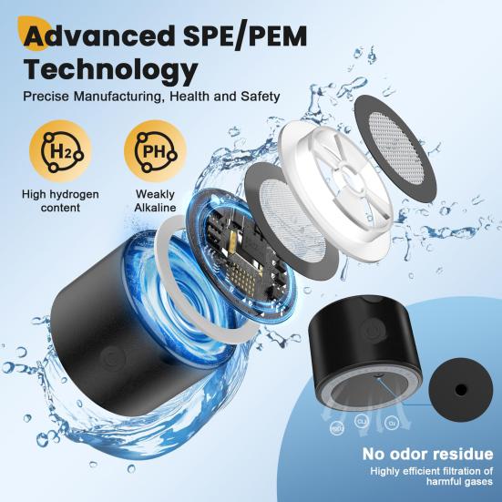 Generátor vodíkových lahví na vodu 460 ml Iontová membránová elektrolýza Tech 3 min 2300+ PPB Hydro Water Cup Dobíjecí stroj na vodíkové láhve na vodu