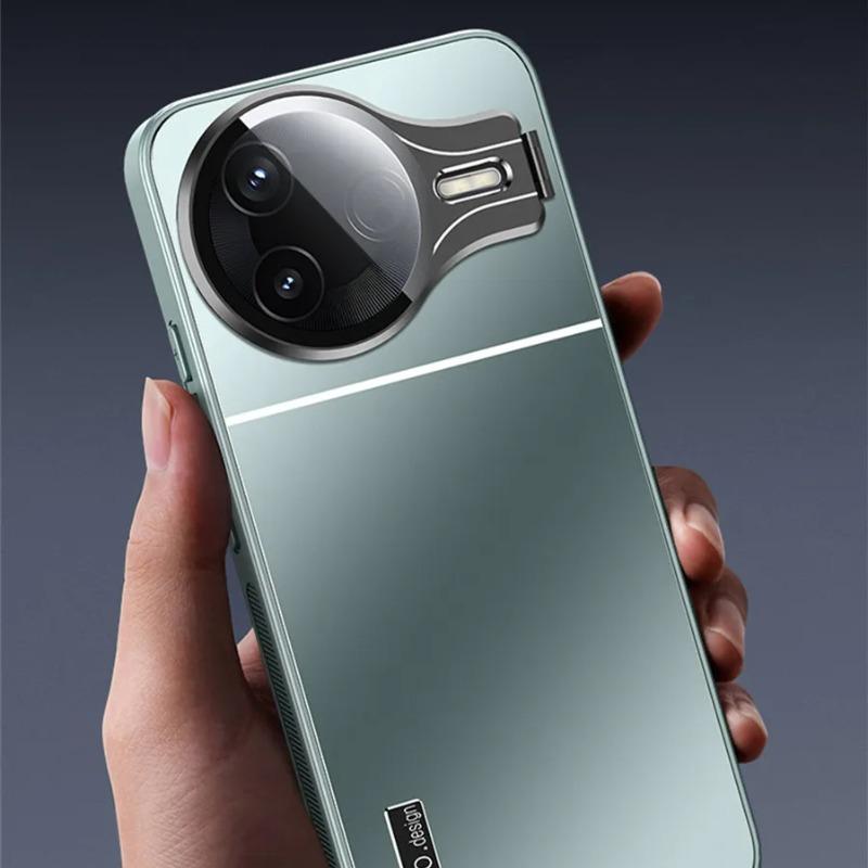 Metal Camera Lens Holder Case For Poco F7 Ultra F7 Pro Shockproof Matte Bumper Stand Back Cover For POCO F7Pro F7Ultra