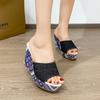 2023 Summer Women's Versatile Denim Platform Wedge Roman Sandals