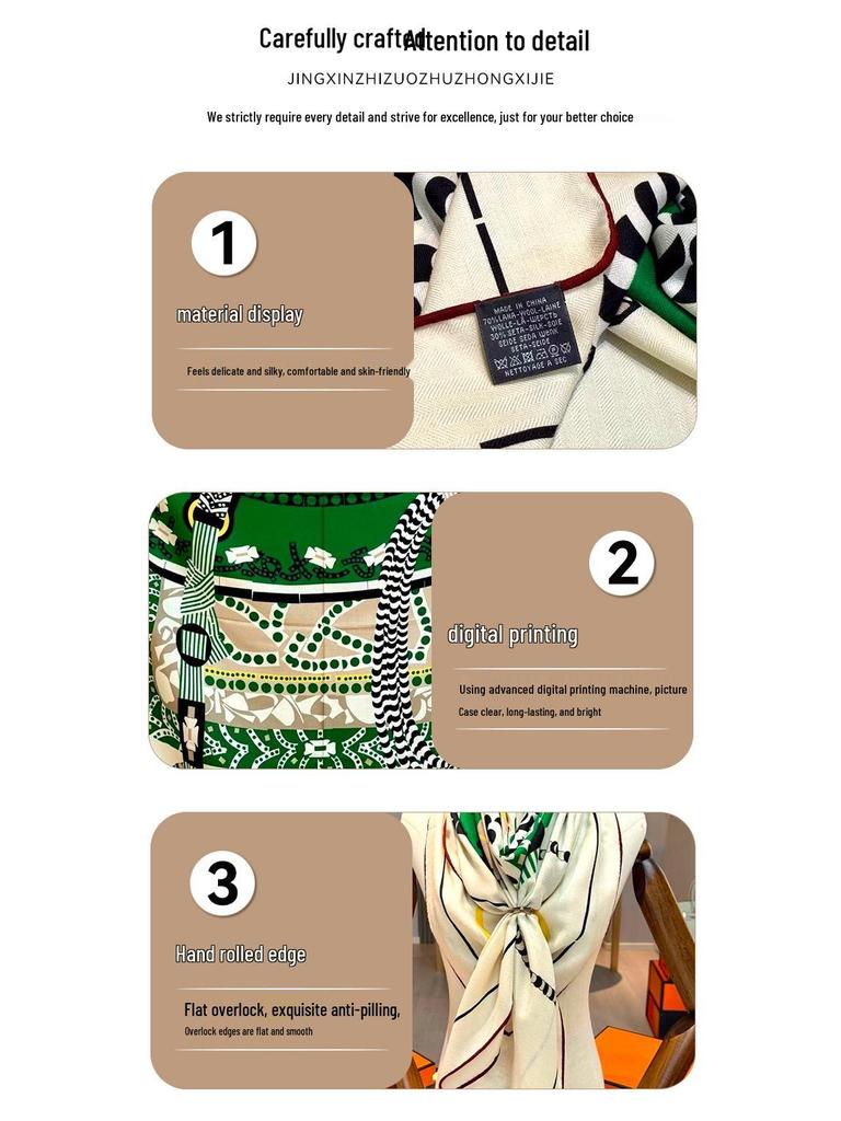 2025 Luxurious Mulberry Silk Square Scarf - Versatile Sunscreen Shawl for Air-Conditioned Rooms