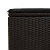 Vidaxl Gartenhocker mit Kissen, Schwarz, 55x55x37 cm, Polyrattan