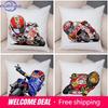4 Pcs Cartoon Sport Motorcycle Cushion Cover Mobile Bike Pillow Covers Pillow Case For Sofa Home Car Peach Skin Pillowcase