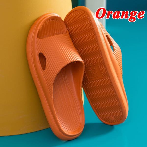 Fashion Super Soft Couple Home Slippers Indoor Non-Slip Sandals Anti-Slip Thick Sole Summer Bathroom Shower Slippers For Women Men(The Size Is Small)