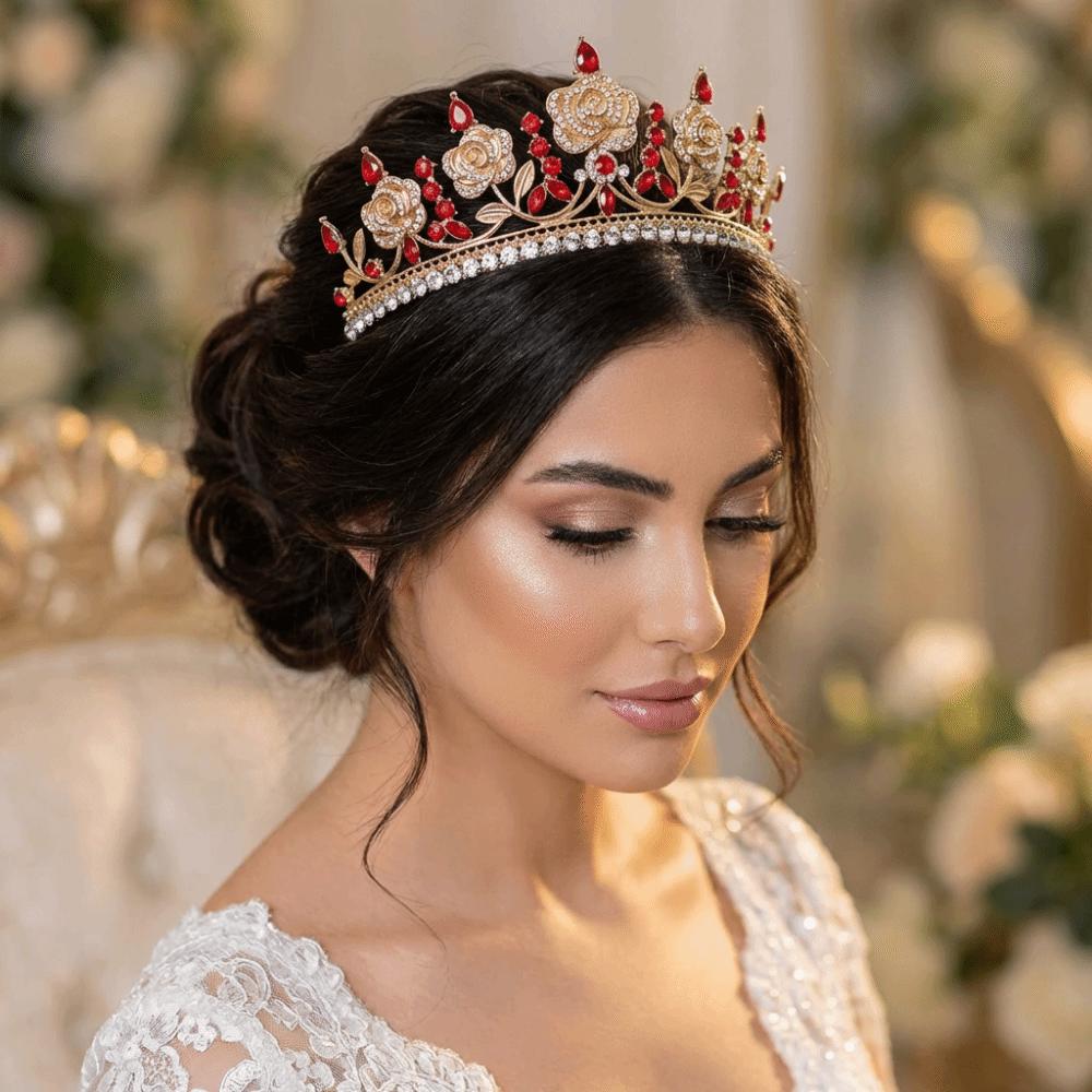 Gorgeous Baroque Queen Tiaras Sparkling Luxury Crystal Tiara Rhinestone Tiara  Party Prom