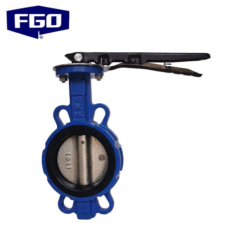 FGO Manual Wafer Ductile Iron Soft Seal Butterfly Valve