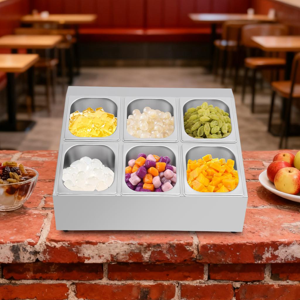 Stainless Steel Two-Tier Spice Rack Organizer, Countertop Inclined Holder with 6 Pans, Modern Silver Seasoning Storage Stand