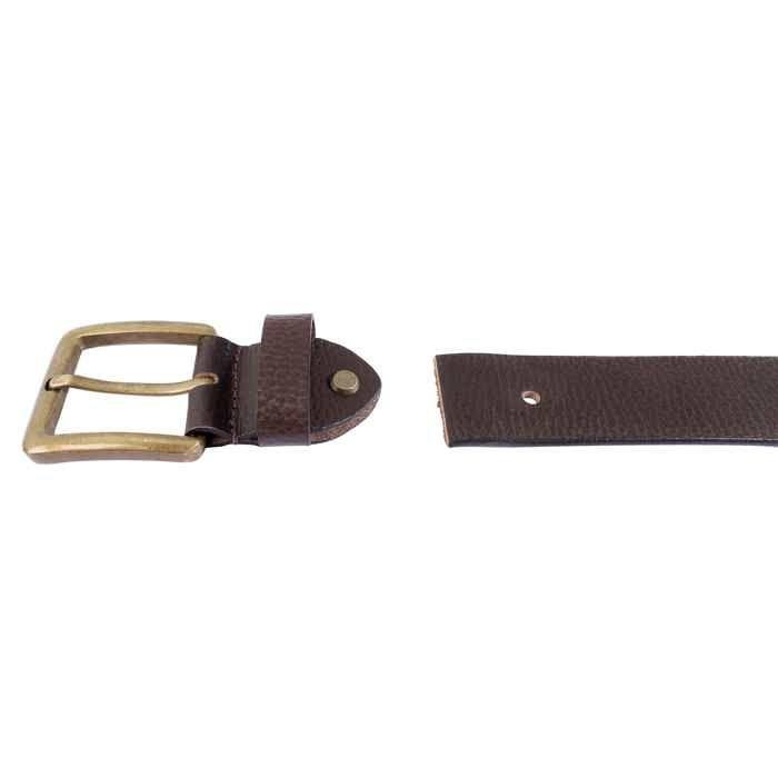 Ceinture - LEONARDO VERRELLI - Modèle 90 cm - Cuir véritable - Marron - Boucle ardillon