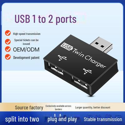High-Speed USB Extender with Dual USB Charger - Portable and Convenient