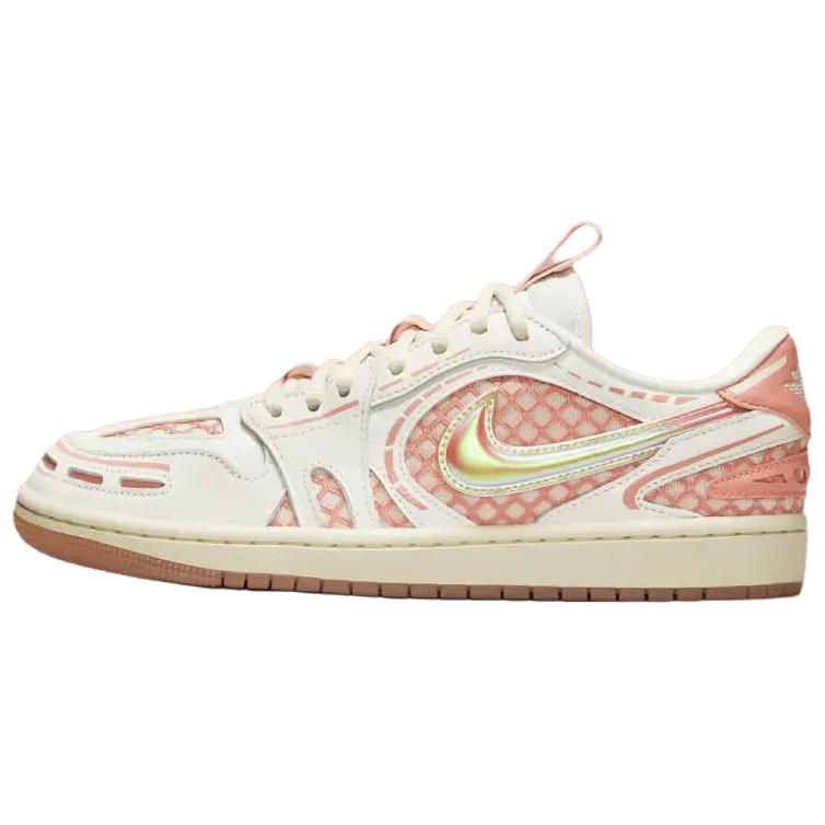 New Jordan Air Jordan 1 Abrasion Resistant Low Top Vintage Basketball Shoes Women's Pink White HQ2186-180