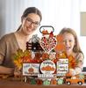 23 Piece Layered Tray Decoration Set Thanksgiving Pumpkin Maple Leaf Truck Decoration
